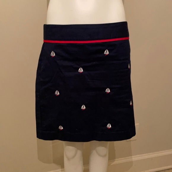 Vineyard Vines Dresses & Skirts - Vineyard Vines navy blue sailboat skirt size 6. Worn once, excellent condition.